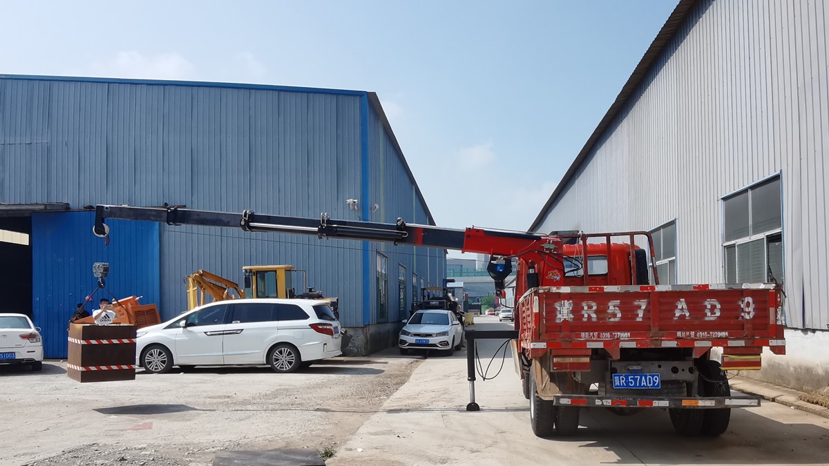 Installing a vehicle mounted crane on the truck